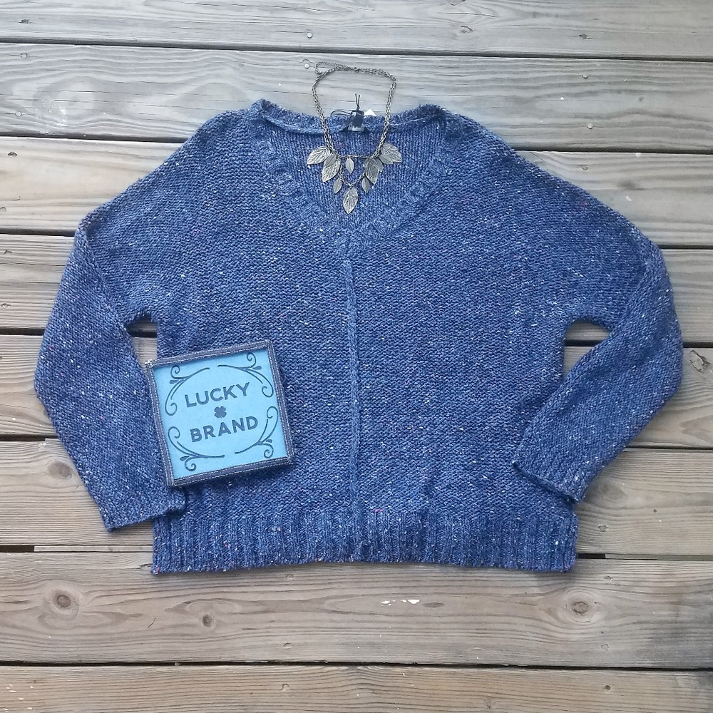Lucky Brand Multi Color V Neck Sweater